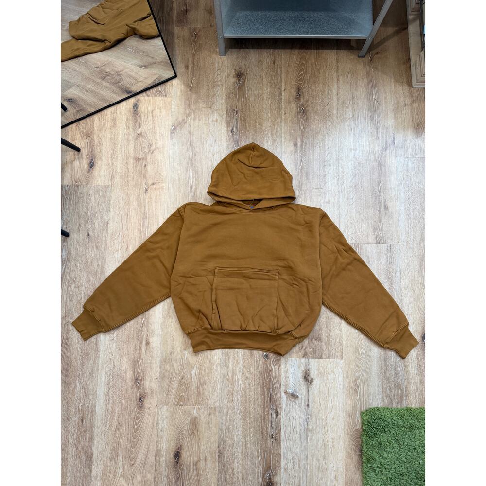 Yeezy Gap Pullover Hoodie Brown Camel Oversized Boxy No-Logo Kanye West